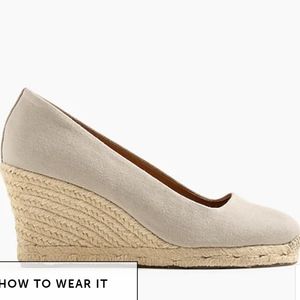 Jcrew Canvas Espadrille wedges